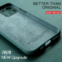 Luxury Original Liquid Silicon Phone Case For iPhone Pro Max Plus 2020 Slim Soft Cover Candy Color Case