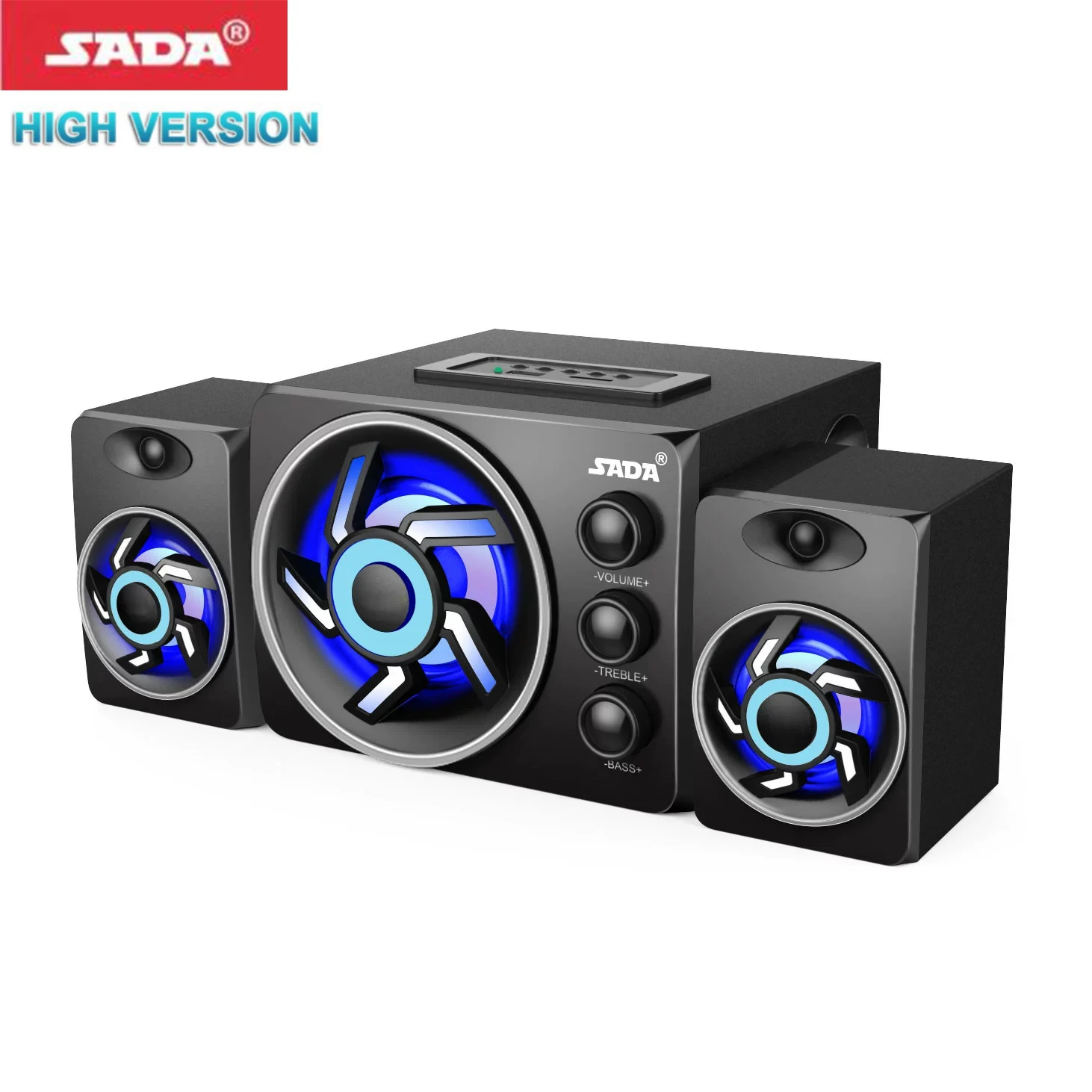 

ZK20 SADA D-209 Bluetooth Speakers Computer Audio Subwoofer Loudspeakers LED Light Home Theater Desktop Powerful Speakers TF