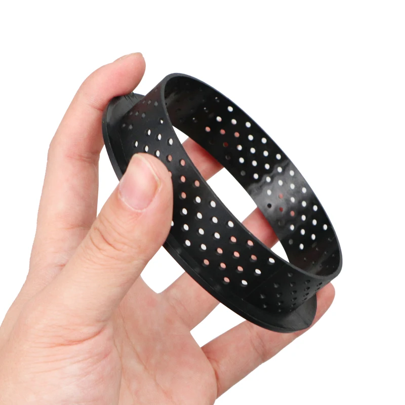 

6PCS DIY Tart Ring Mold Cake Tools French Dessert Bakeware Cutter Round Shape Decorating Tool Perforated Mousse Circle