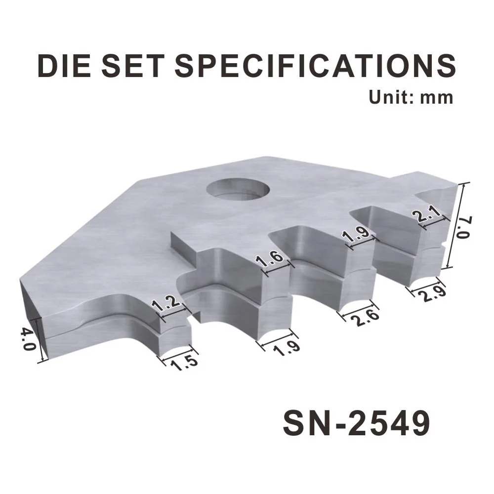 IWISS SN-2549/SN 2549 Храповые обжимные плоскогубцы ручные обжимные инструменты Диапазон обжима 0,08-мм2(AWG: 28-18