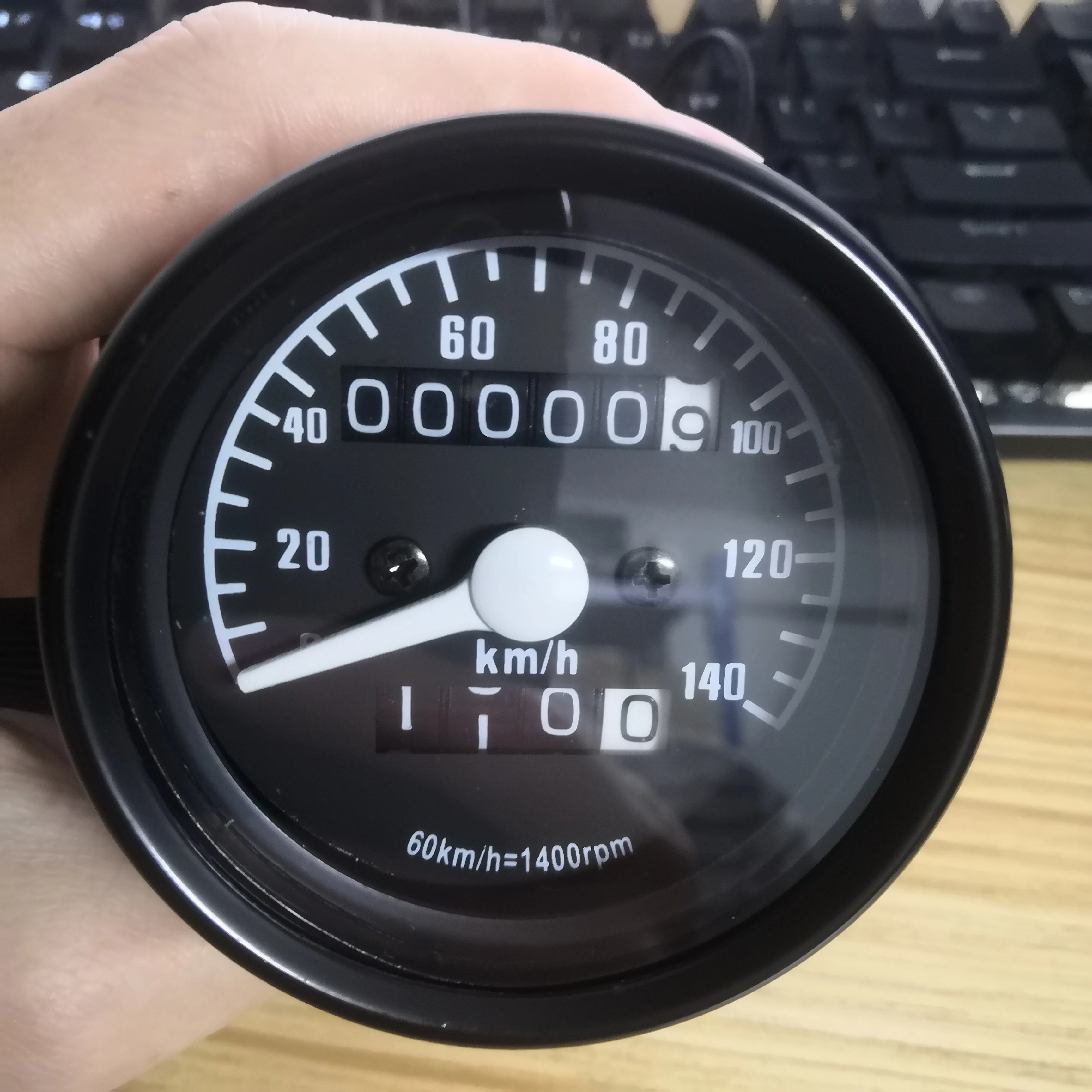 

Universal Motorcycle LED Backlight Odometer 140KM/H Speedometer Gauge Cafe Racer Retro Instrument Motorbike Scooter Gauge