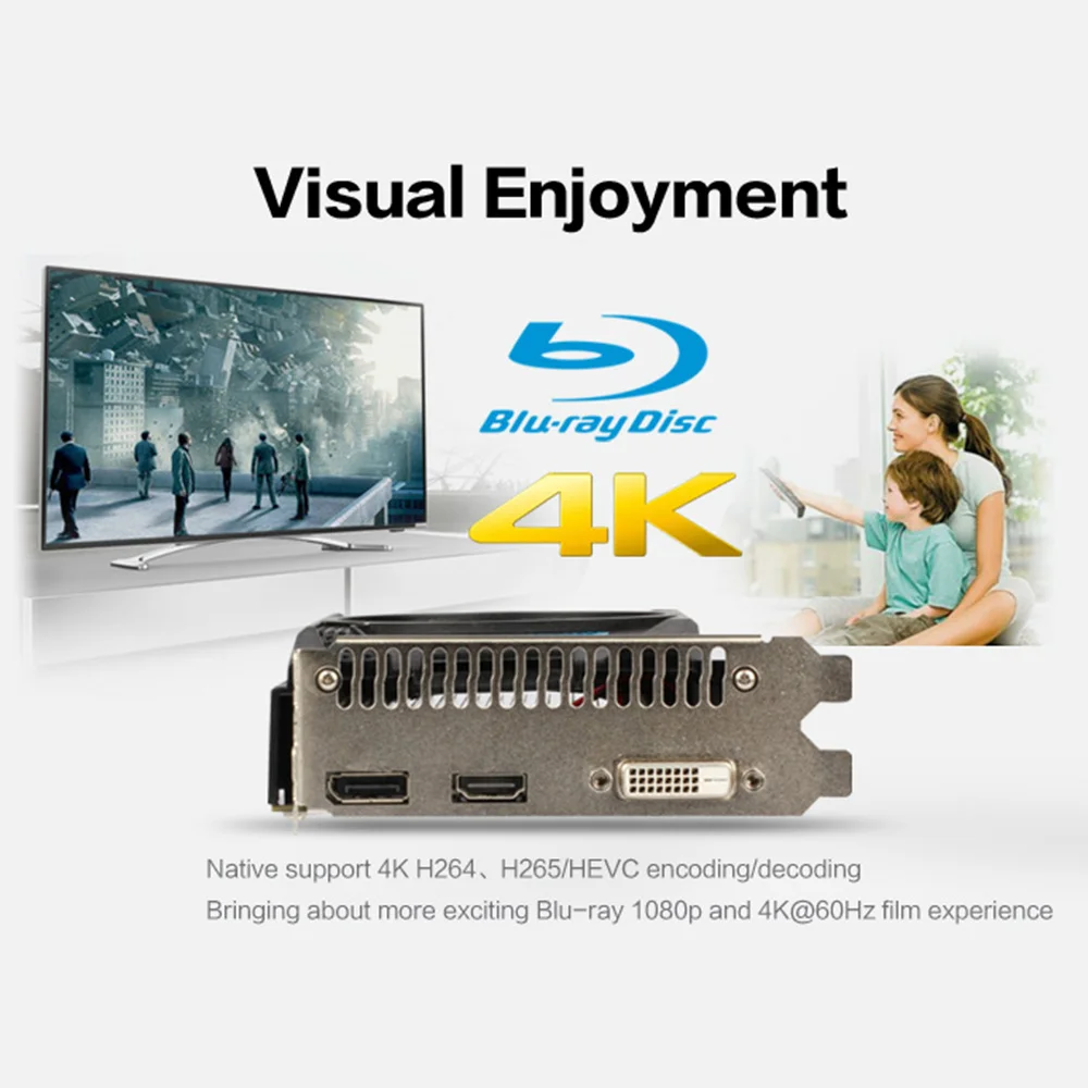 Видеокарта Yeston Radeon RX 550 GPU 4 ГБ GDDR5 3 0 бит для игрового настольного ПК видеокарты с