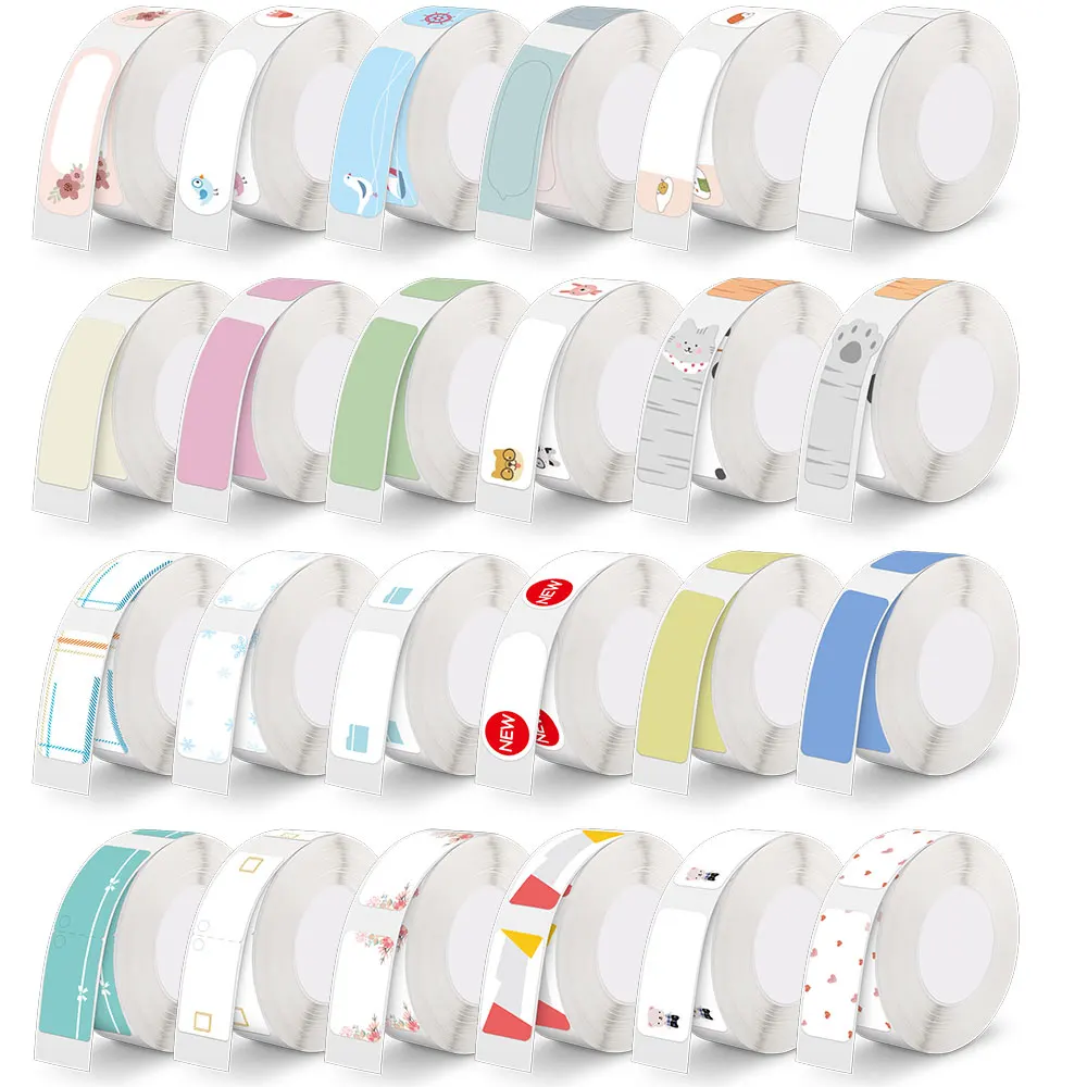 

Наклейка Niimbot D11 с мультипликационным рисунком, стикер «сделай сам», водонепроницаемая белая наклейка для беспроводного принтера D11