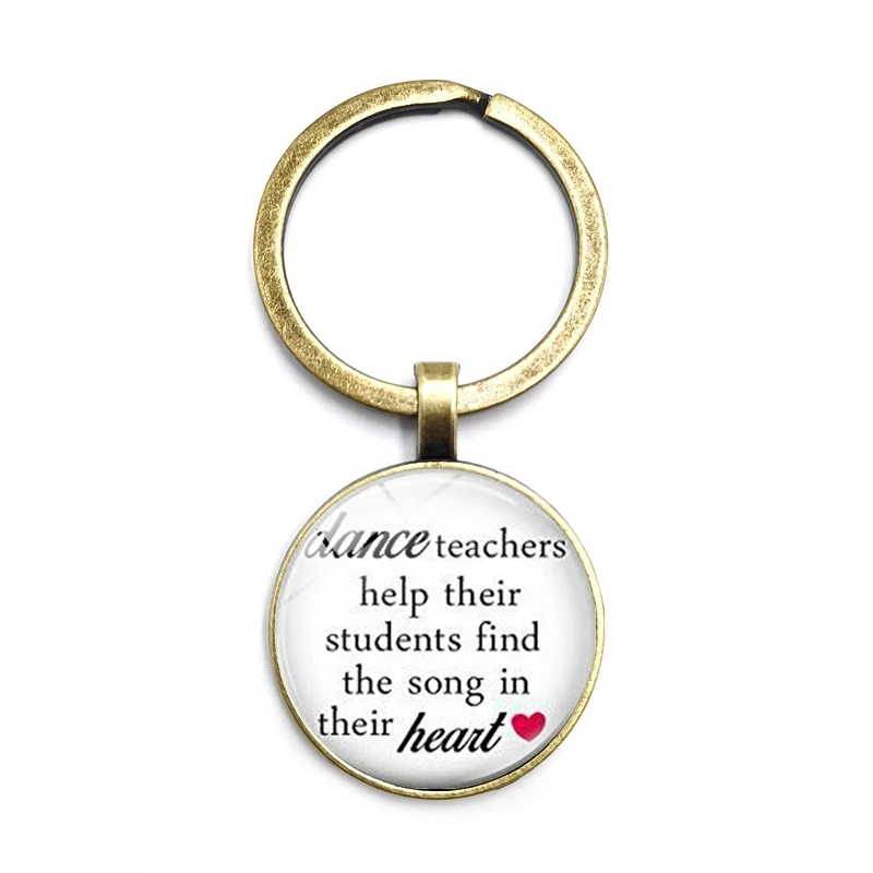 

2020 Fashion Dance Teacher's Gift Time Glass Pendant Keychain Men and Women Jewelry Keychain