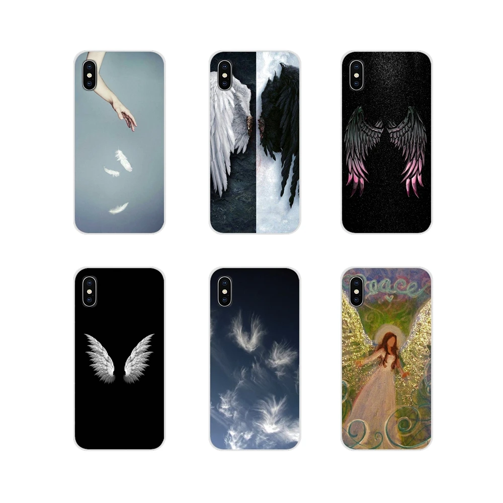 Милые аксессуары angel wings animei чехлы для телефонов Huawei Mate Honor 4C 5C 5X 6X 7 7A 7C 8 9 10 8C 8X 20 Lite