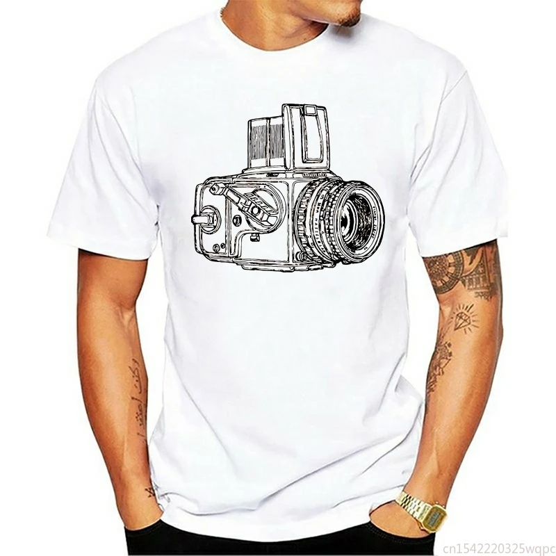 

Short Sleeve Hipster Tees Classic Hasselblad Camera Graphic Printed on Men T-Shirt