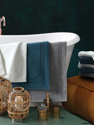 Впитывающее напольное полотенце из 100% хлопка нескользящий коврик для ванной