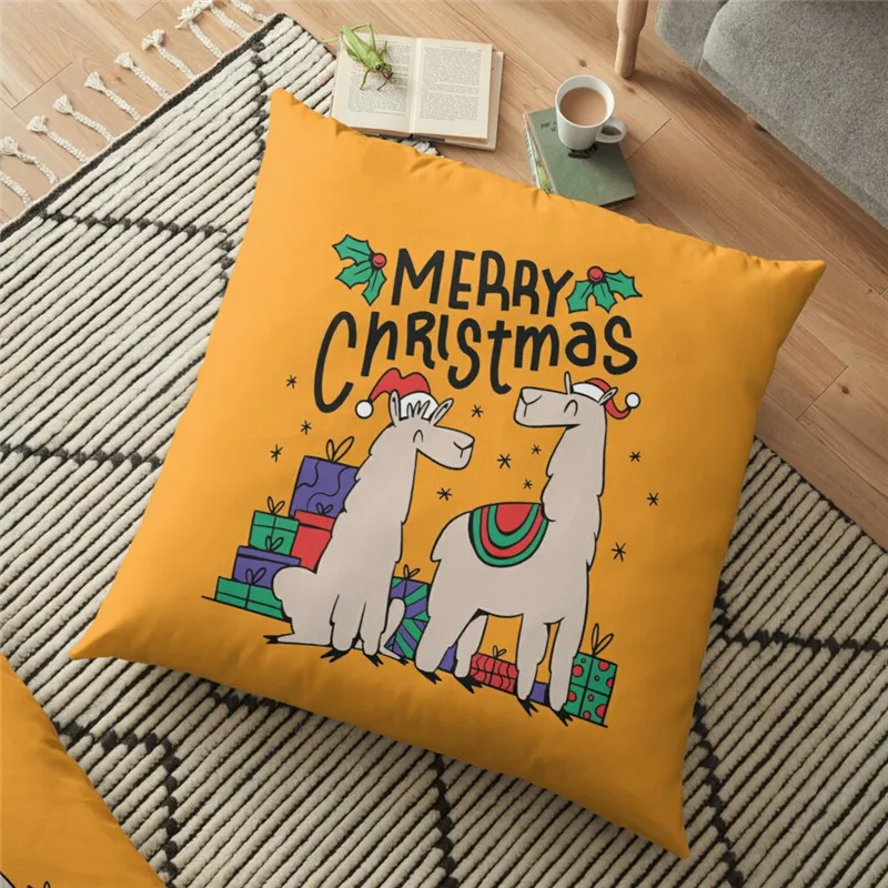 

Надпись "Merry christmas", альпака, 45*45 см, Рождественская наволочка, подарки, Рождественская декоративная подушка для дома