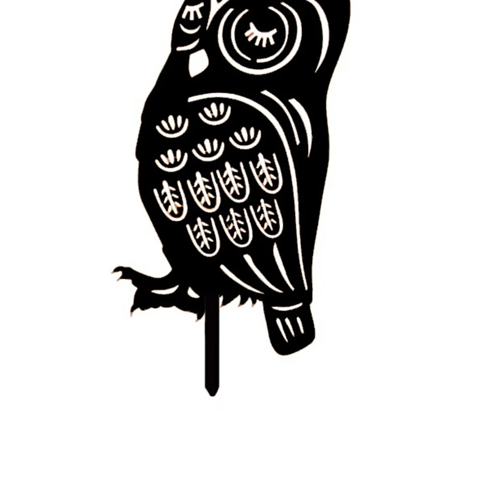 

Simulation Owl Silhouette Metal Insert Animal Model Card Acrylic Black Animal Courtyard Craft Acrylic Animal Hollow Inserts