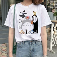 japanese cartoon anime female t shirt totoro spirit away t shirt ghibli female t shirt hayao miyazaki clothes female kawaii