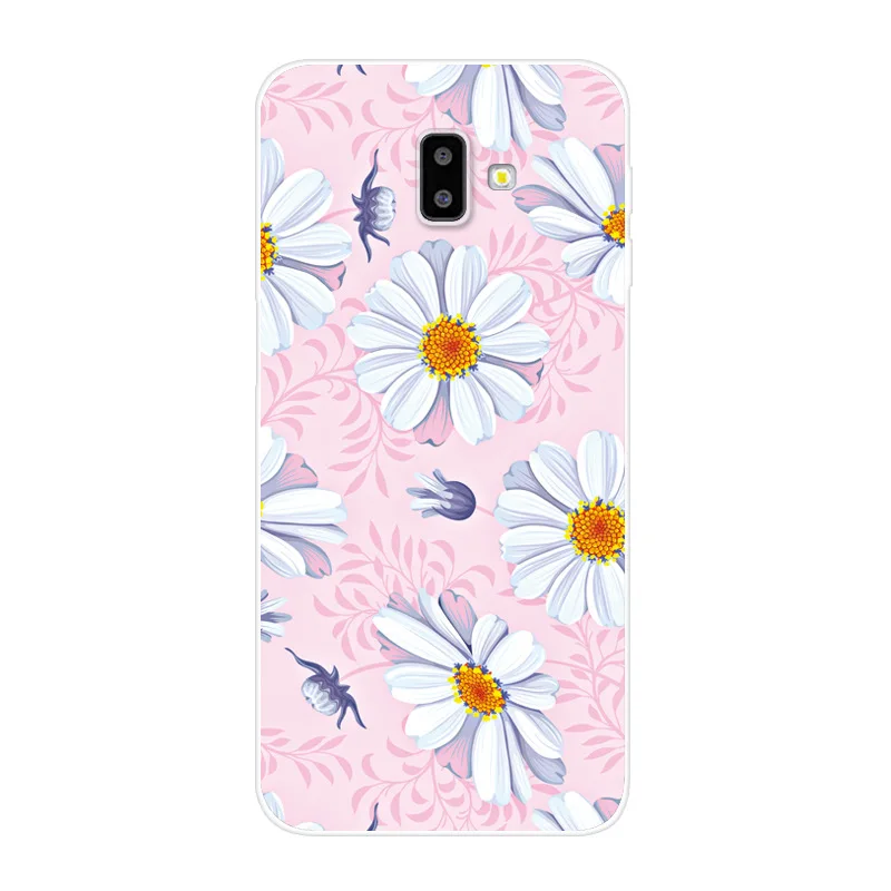 Небесно-голубой Чехол J6plus Capas для samsung J6 Plus, силиконовый мягкий чехол из ТПУ с принтом для samsung Galaxy J6 Plus J 6 Plus J610 J610F J6+ чехол - Цвет: Небесно-голубой