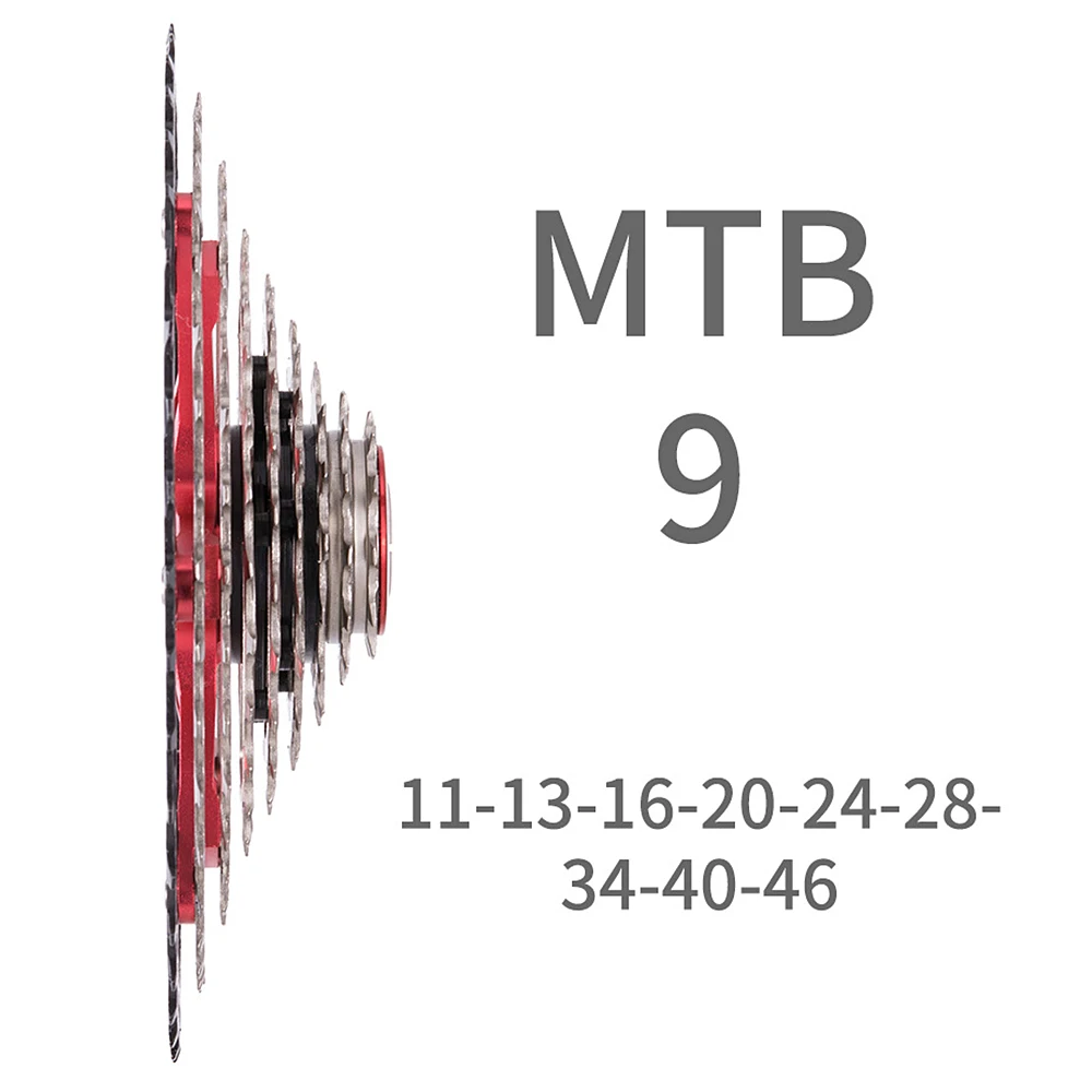 ZTTO MTB 9 скоростей 11 46T кассета с вешалкой удлинительная Звездочка 9v k7 широкое