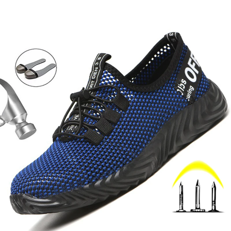 

Men's Boots Steel Toe Safety Shoes Work Boots Breathable Working Shoes Men Safety Boots Puncture-Proof Work Shoes Sneakers Man