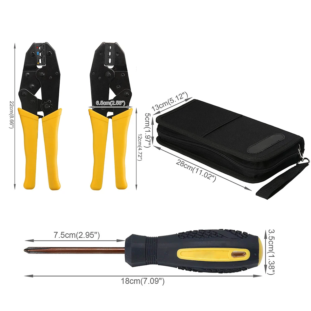 

Crimping Hand Tool Wire Terminal Connector Adjustable Precise Crimp Ratchet Crimpers 30JN with Interchangeable Dies Set 5PCS