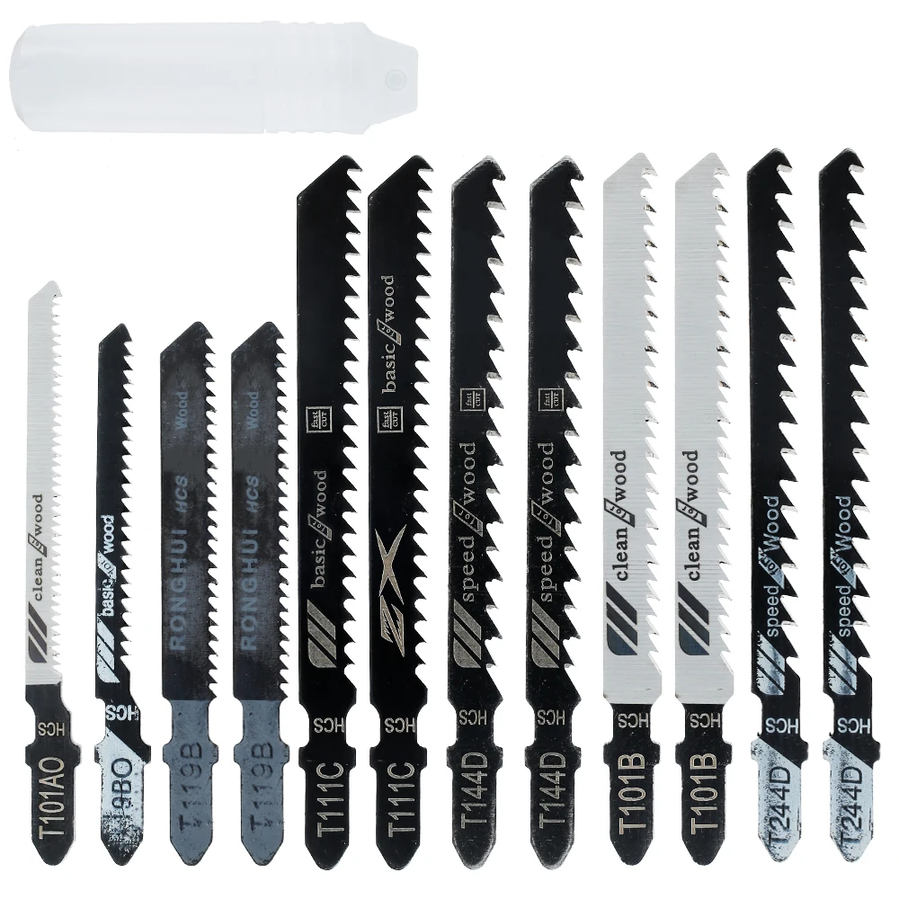 

13PCS Jig Saw Blade Jigsaw Blades Set Metal Wood Assorted Blades Woodworking T119BO/T101AO/T111C/T101B/T144D/ T119B /T244D