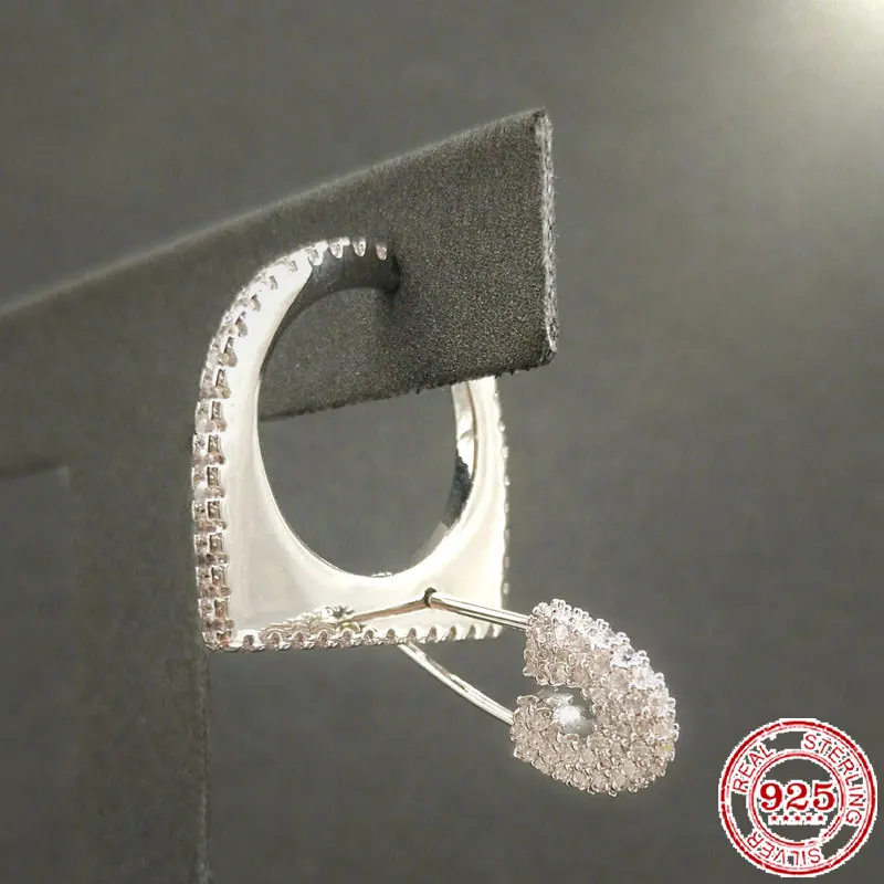 

100% sterling silver S925 ladies earrings hot selling classic pin earrings women's popular jewelry girlfriend gifts