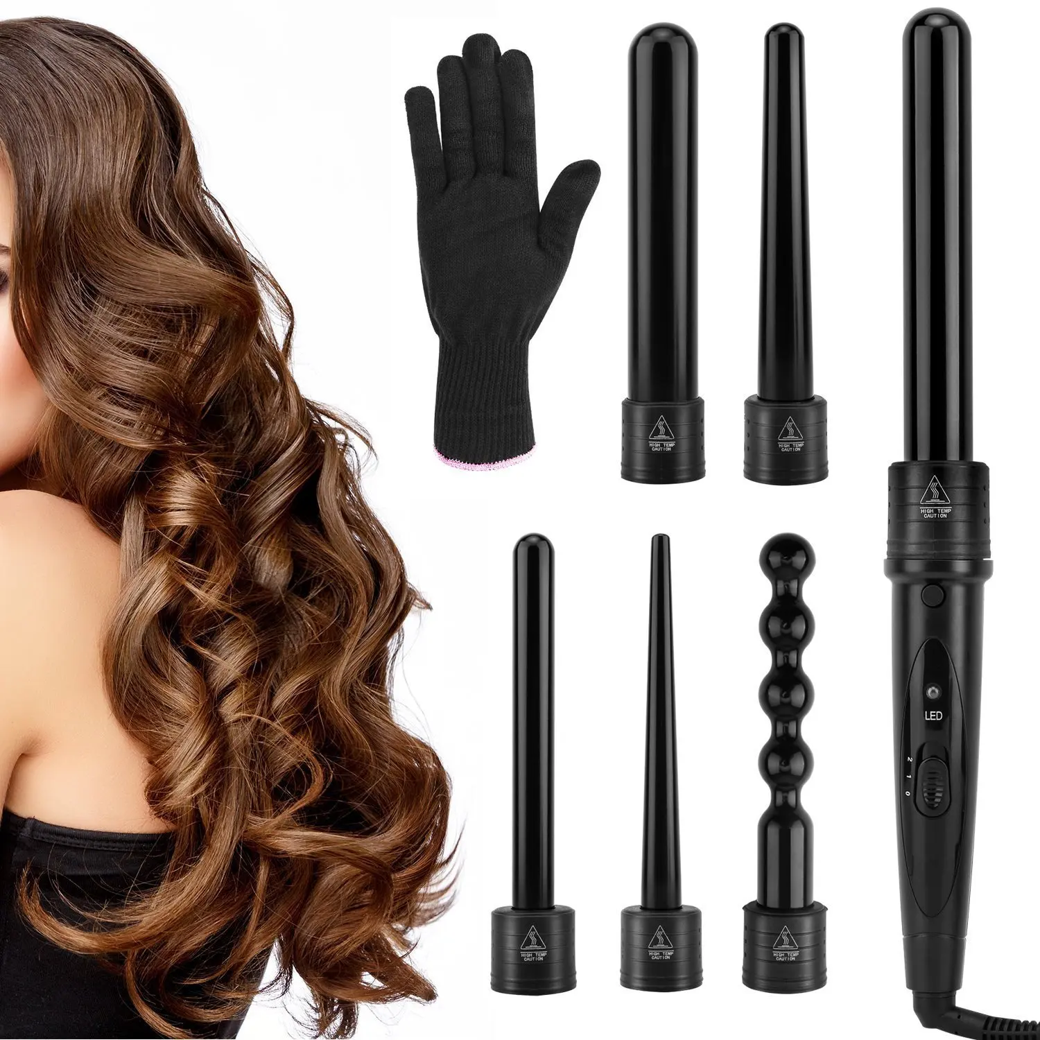 

Professional Hair Curler 5 In 1 Curling Iron Wand Hair Styling Tools Hair Ceramic Crimper Heating Hair Waver Machine for Women