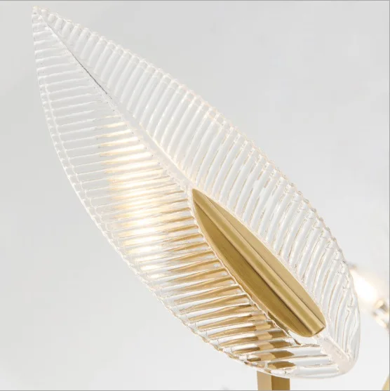 Постмодерн светильник шная медная лампа с перьями и кристаллами простая