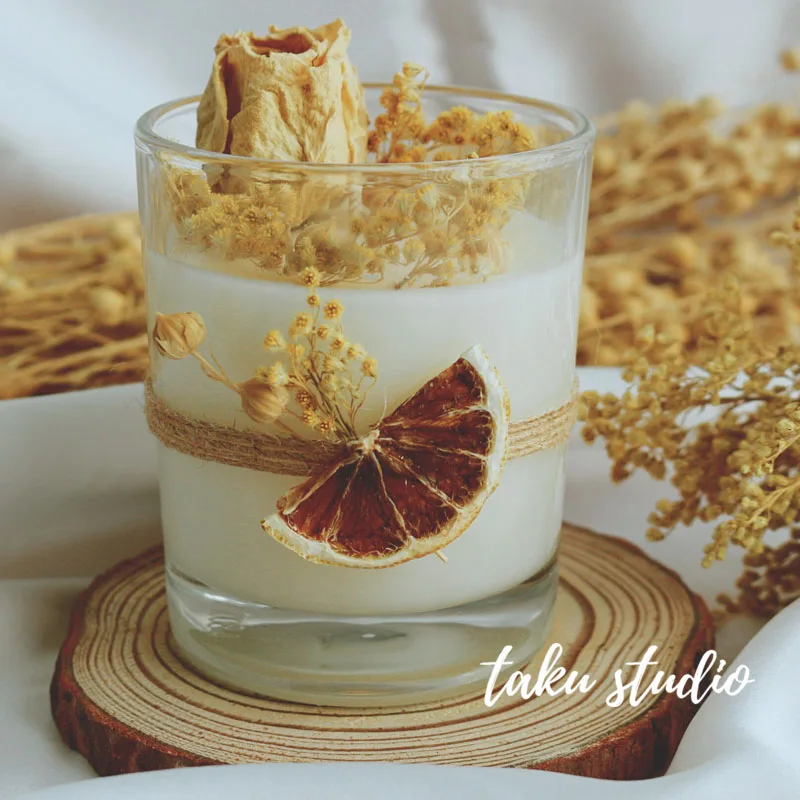 Искусство День Рождения цветок свеча милый свадебный стеклянный аромат круглые