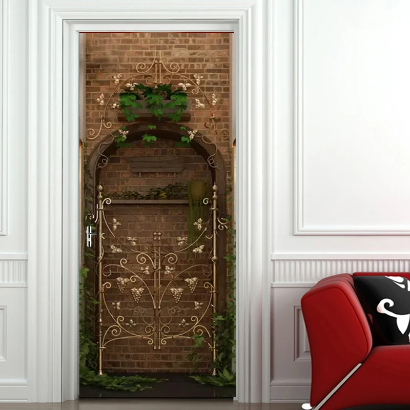 2 шт./компл. 3D Европейский цветок бонсай Наклейка на стену самоклеящиеся