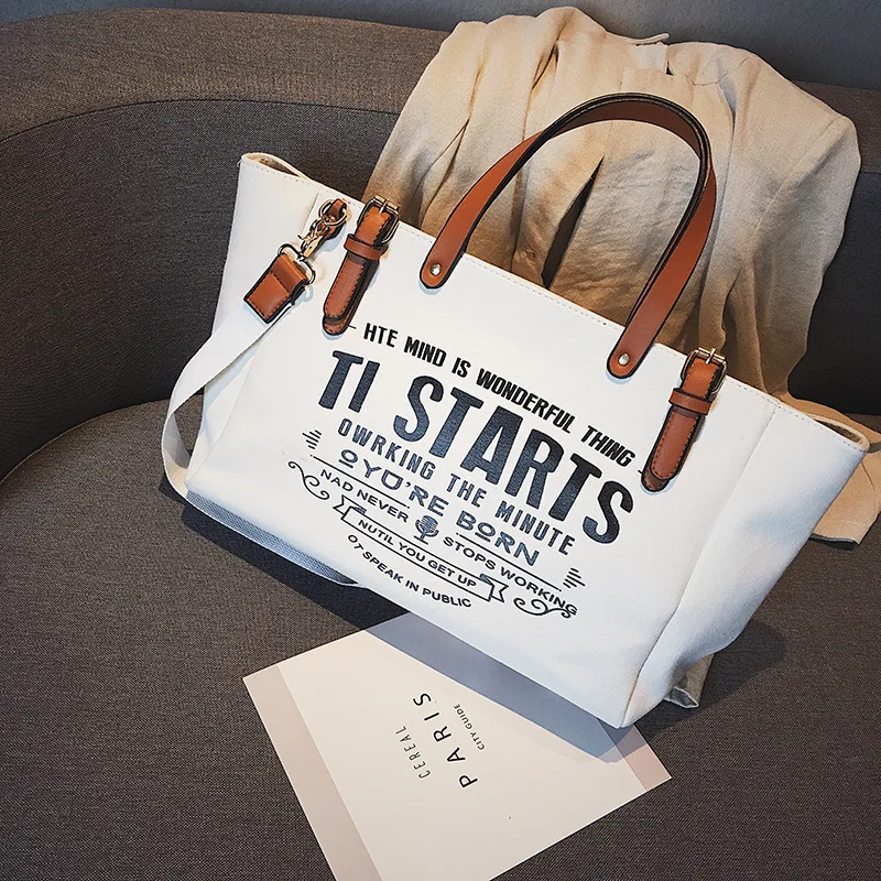 Canvas Bag Women's Free Shipping Shoulder Bag Korean Style Ins Messenger Bag Bag Travel Handbag Bag Soccer Ball Backpack