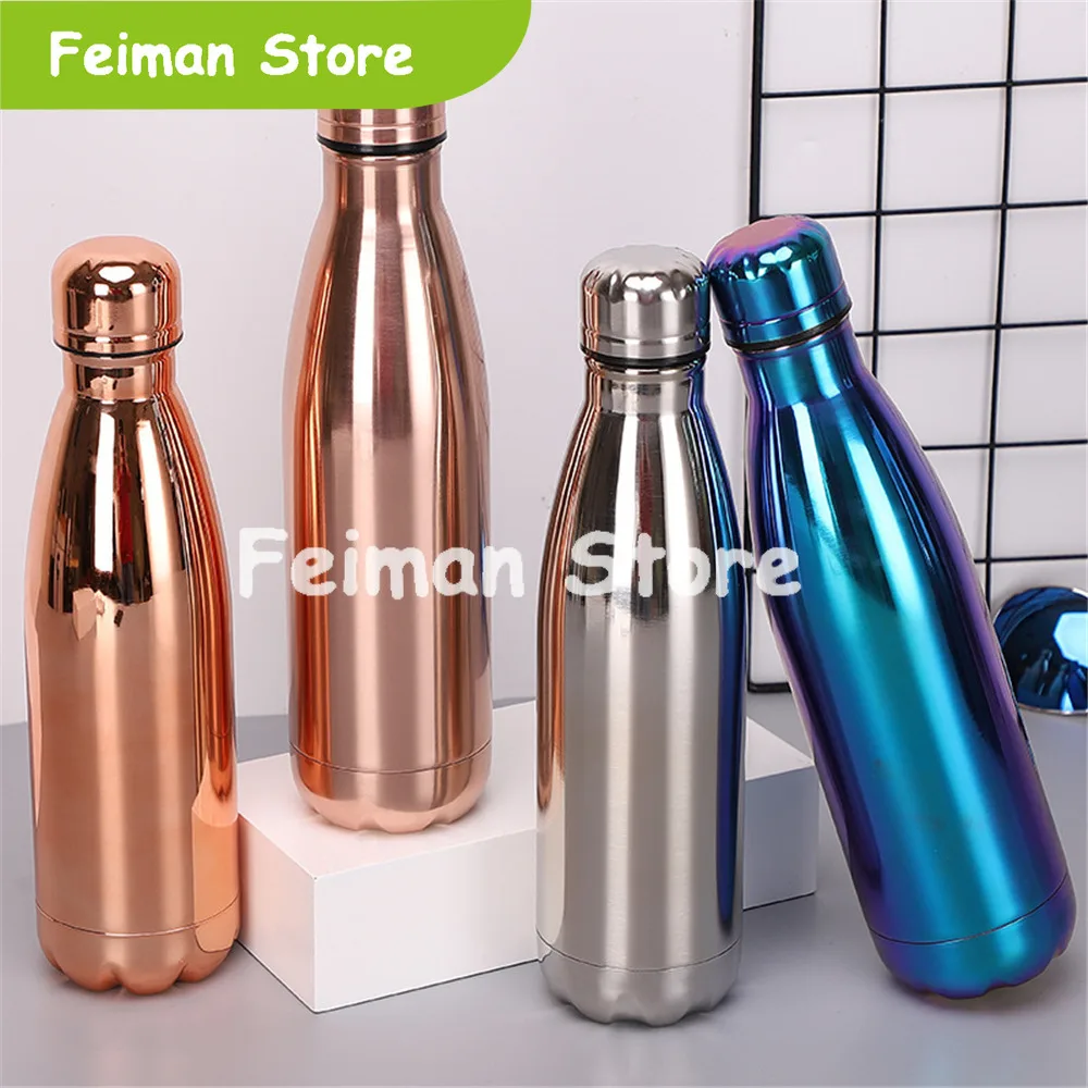 Розовое золото термос свободная вода BPA бутылка градиент портативный из