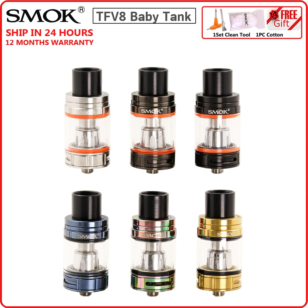 Оригинальный испаритель SMOK TFV8 Baby Beast 3 мл топ-наполнение Регулируемый воздушный