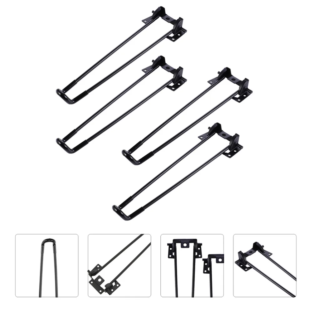 

4Pcs Table Legs Practical Table Feet Home Table Computer Desk Legs (Black)