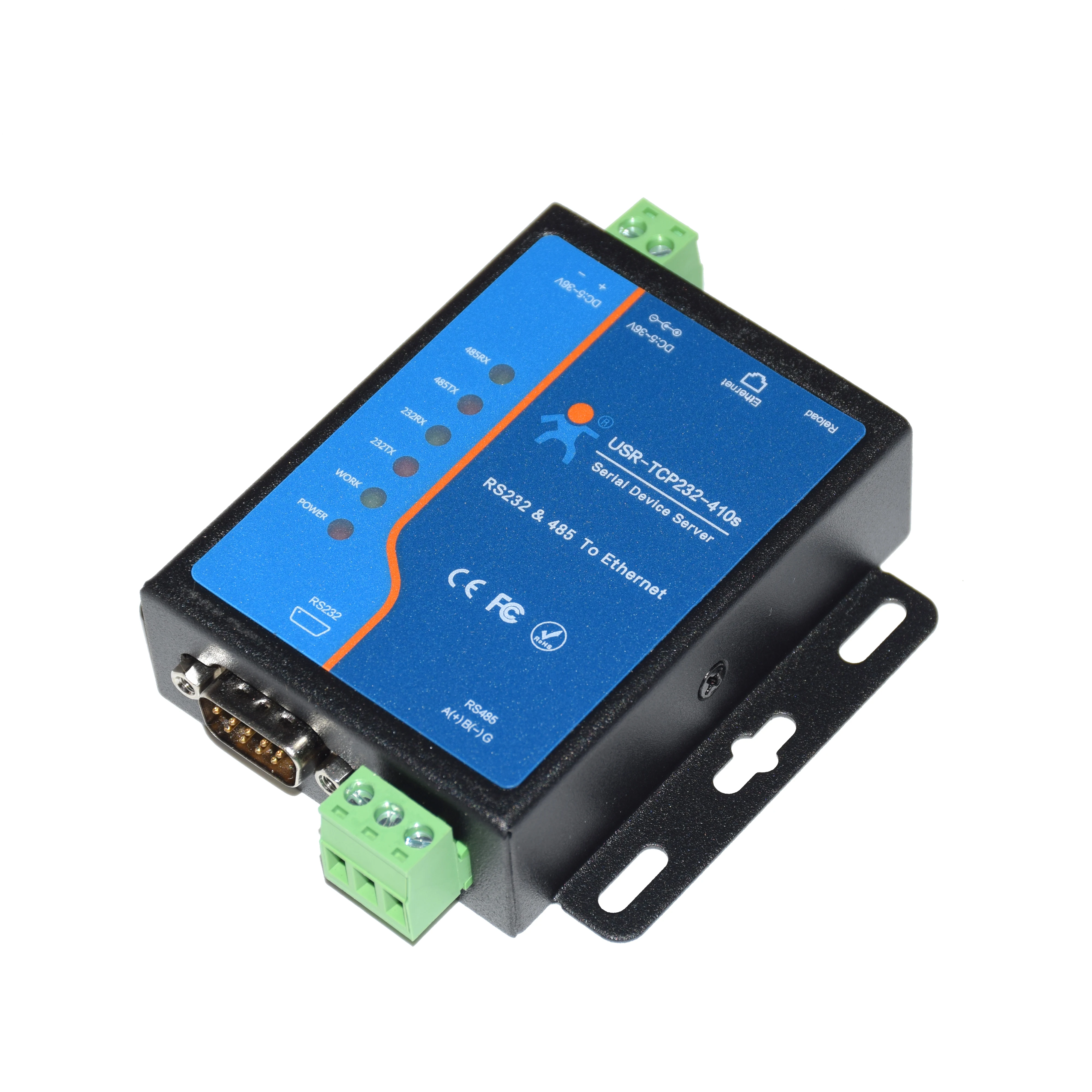 USR-TCP232-410s RS232 RS485 Порт Последовательный к Ethernet преобразователю с ModBus RTU TCP |