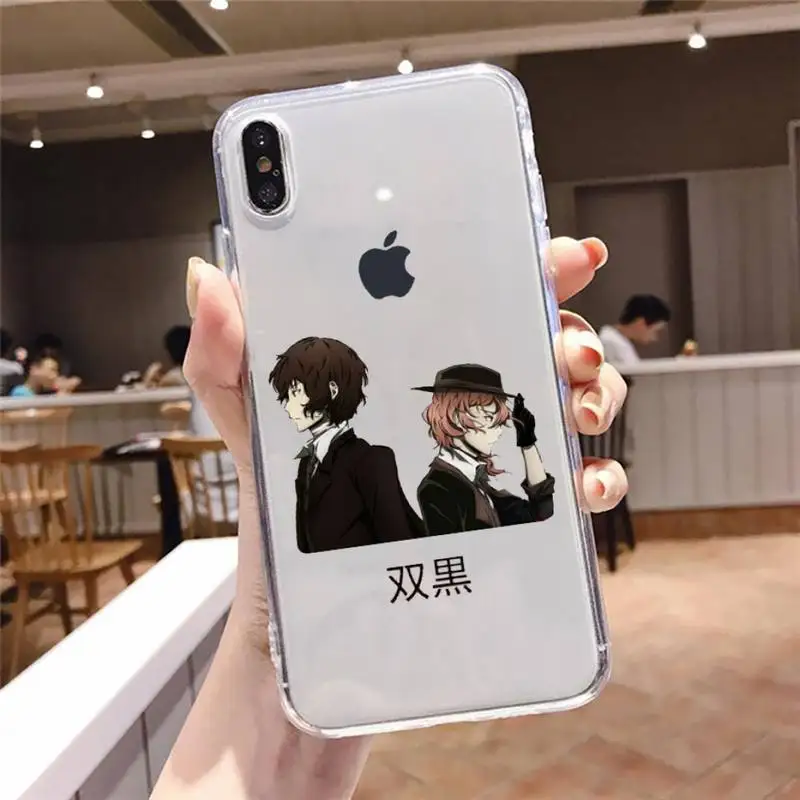 

Japan anime bungou stray Phone Case Transparent soft For iphone 5 5s 5c se 6 6s 7 8 11 12 plus mini x xs xr pro max