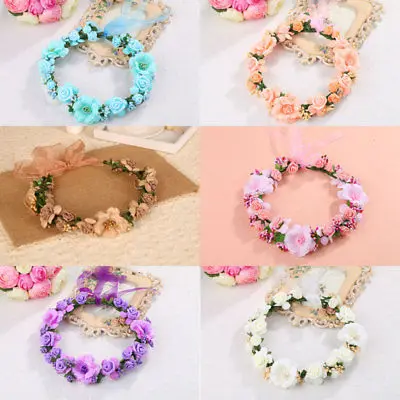 Модная одежда для девочек Корона роза с цветочным принтом повязка на голову