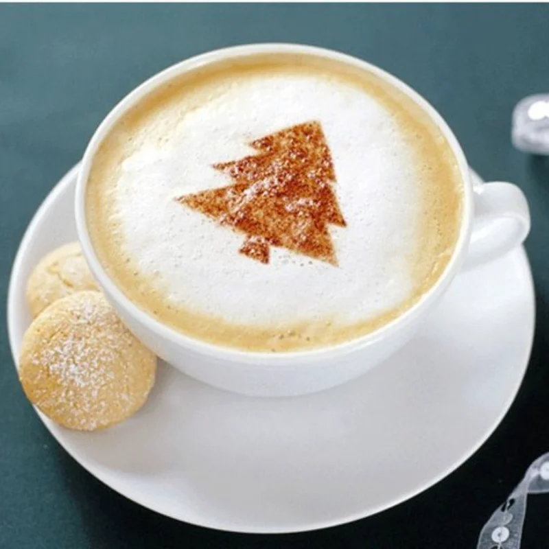 16 шт./компл. пресс-форма для капучино модная модель печати кофе спрей пены торта