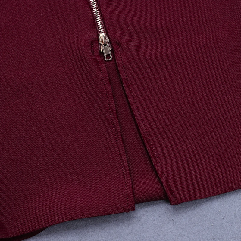 

spring autumn new Bandage Dress midi wine red Women long sleeve Sexy Dress Bodycon Club Party going out office turtleneck dress