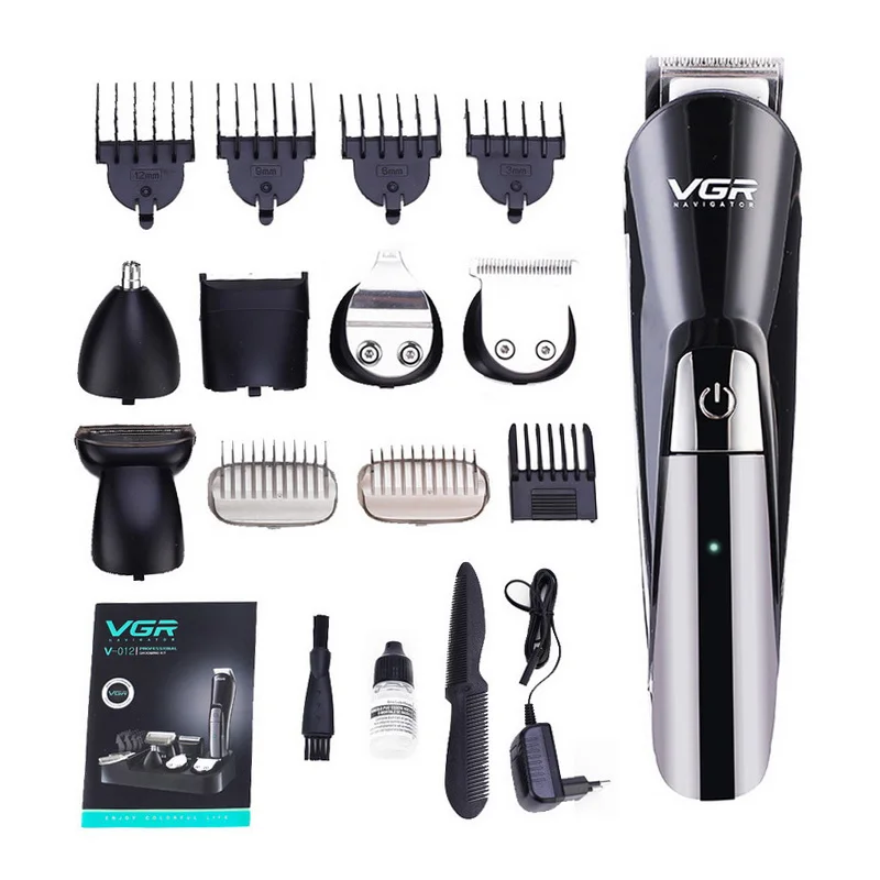 

VGR Professional Hair Trimmer Beard Car Electric Clipper Trimer Tacial Cutter Hair Cutting Machine Haircut Body Grooming Kit