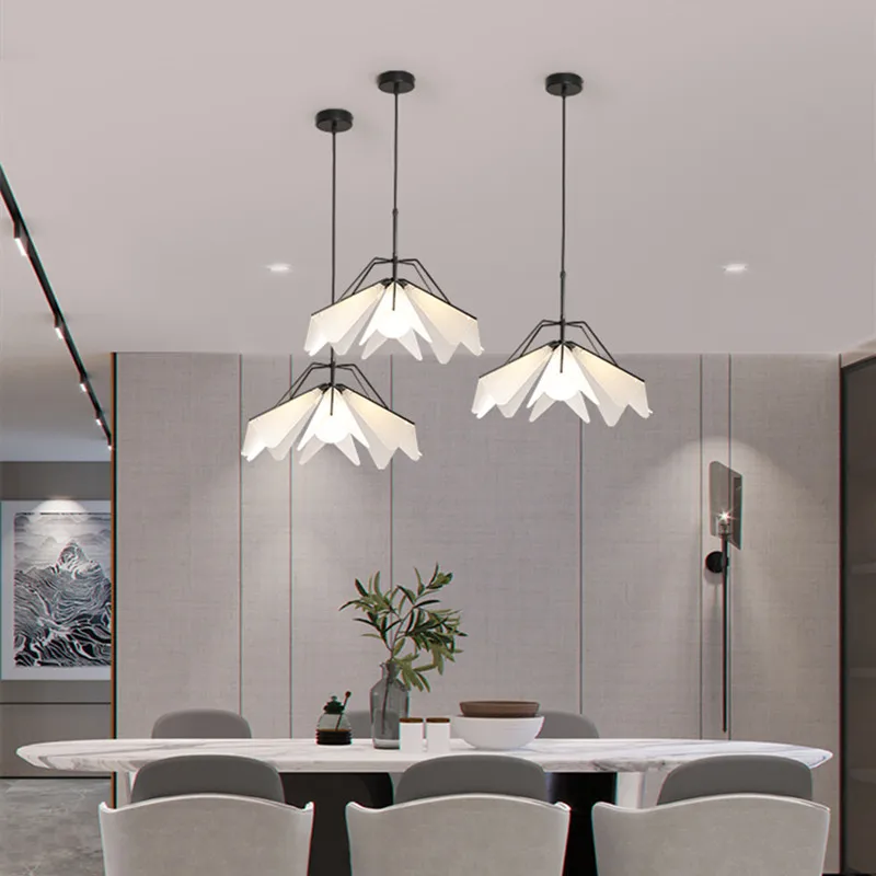 Еда люстра Северная Европа Личность Геометрическая спальня прикроватная лампа