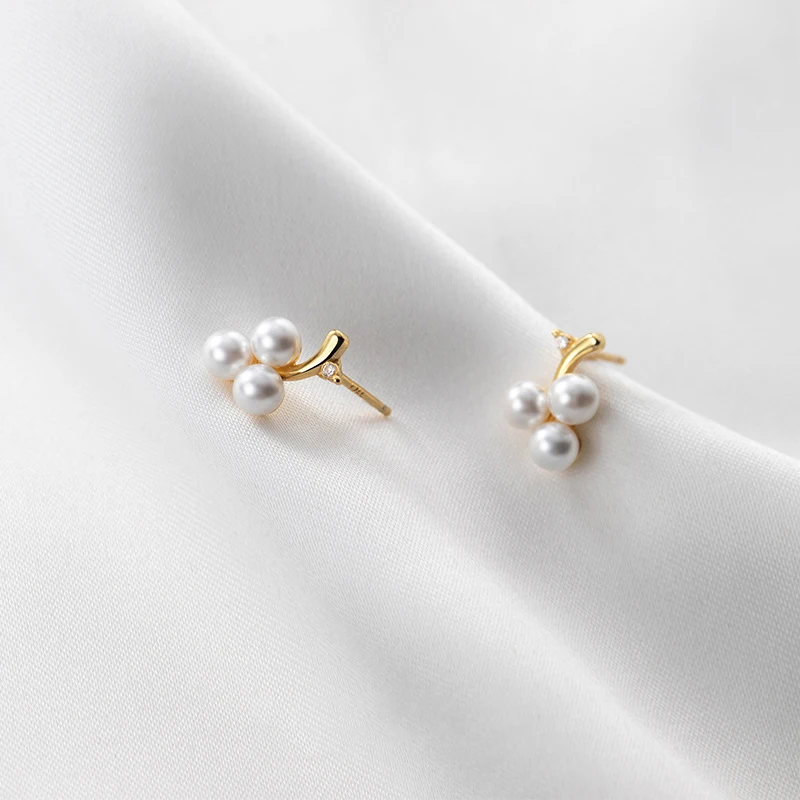 

PONYKISS Trendy S925 Sterling Silver Pearl Zircon Stars Cute Stud Earrings Women Party Delicate Jewelry Minimlist Accessories