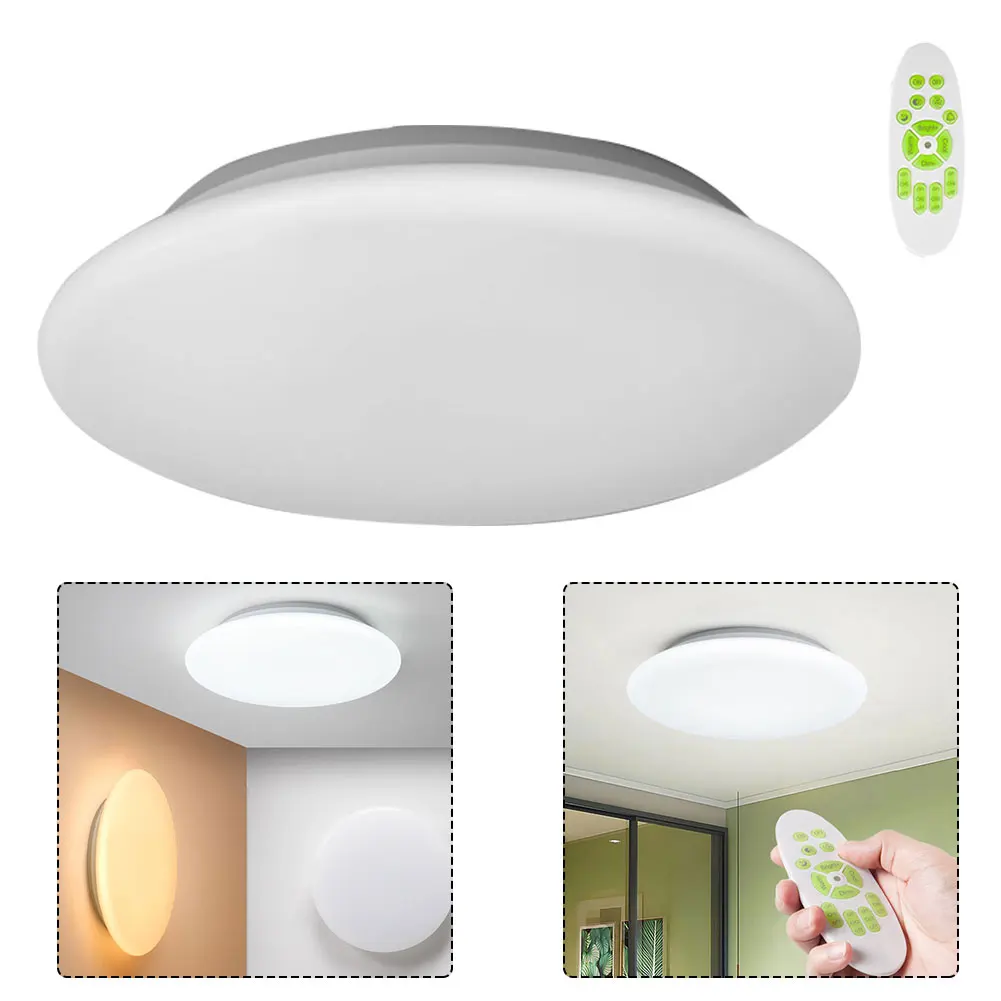 

Ceiling Light 110V Smart LED Ceiling Lamp Multi Color Warm White Natural Light Dimmable Ceiling Lamp Compatible For Bedroom