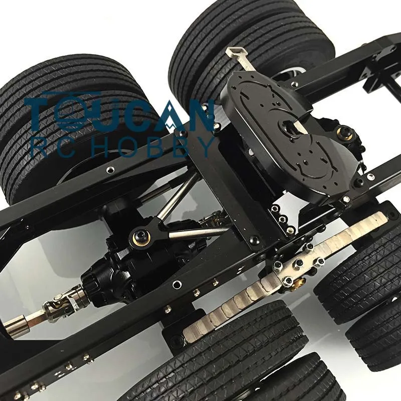 LESU 1/14 RC MAN 6*4 Металлический шасси Тягач Модель автомобиля W/двигатель 3 оси Tmy TH02013