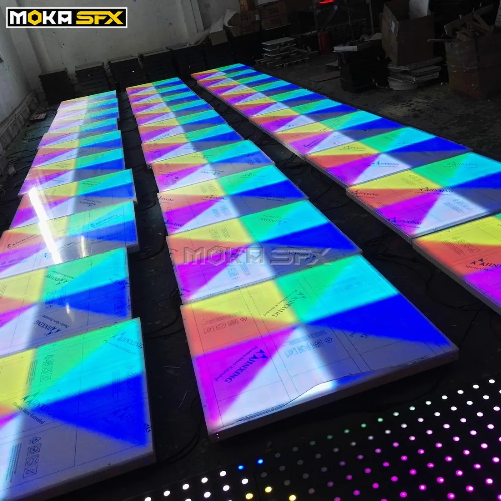 48 квадратных метров только на длинный пляж США DMX Led танцпол Led Свадьба Дискотека напольные огни RGB панель танцпол