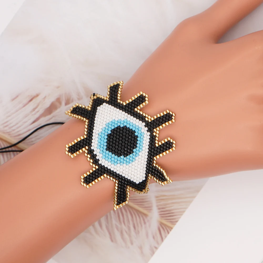 

Go2boho Evil Eye Bracelet For Women Handmade Seed Bead Jewelry Turkish Eyes Pulsera Tassel Adjustable Jewellery Miyuki Bracelets