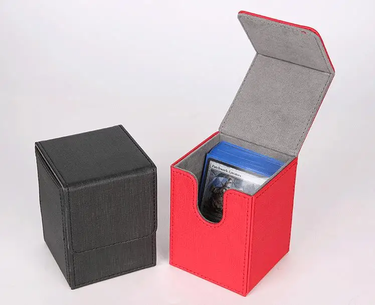 DIY 100 карт колода коробка Alkov кожаные настольные игры карты TCG двухслойные чехол
