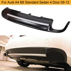 PU Автомобильный задний диффузор для Audi A4 B8 Стандартный Седан 4 двери 2009-2012 задний бампер диффузор спойлер один Выпускной два выхода