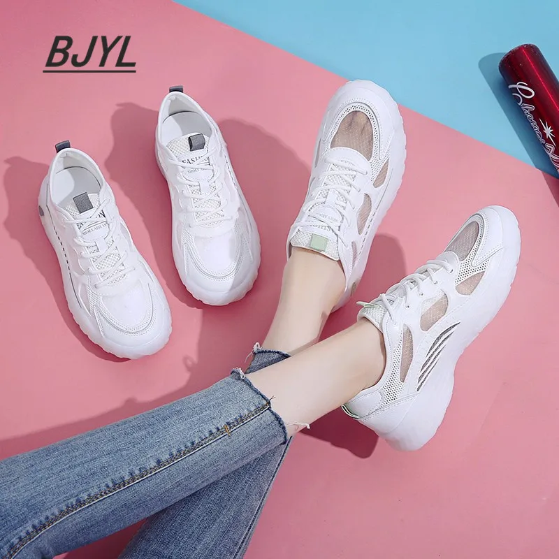 

2021 summer new style mesh single shoes women's shoes round toe flat bottom fashion sports casual shoes
