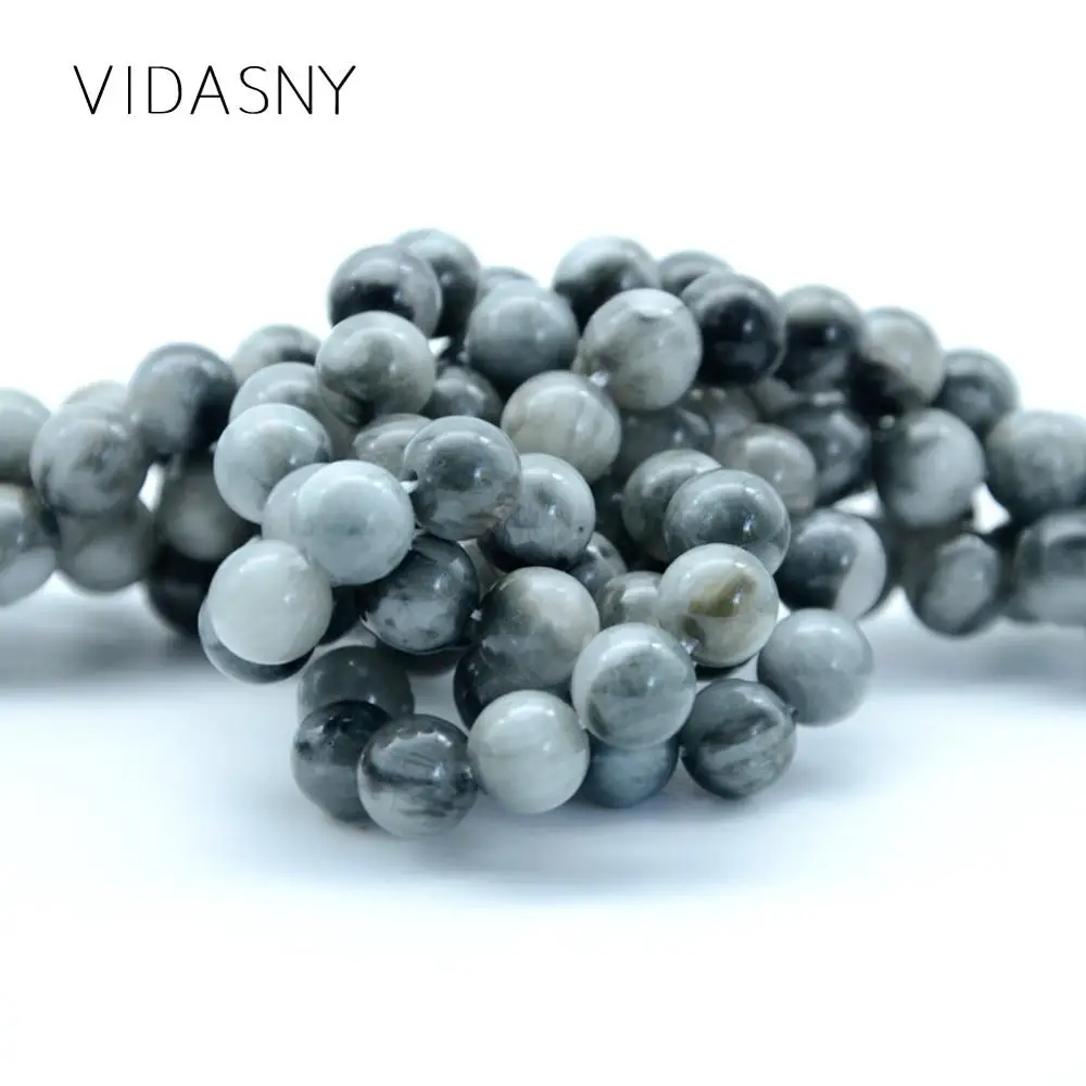 Натуральный драгоценный камень Орлиный глаз круглые бусины россыпью для