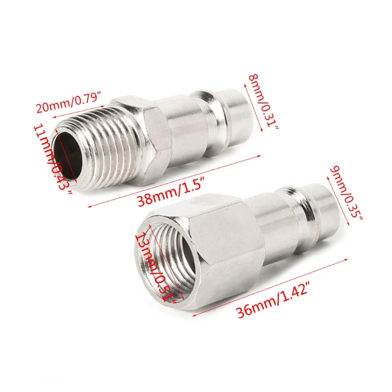 5 шт./компл. 1/4 &quotBSP Femal/мужской воздушный шланг соединители для компрессора