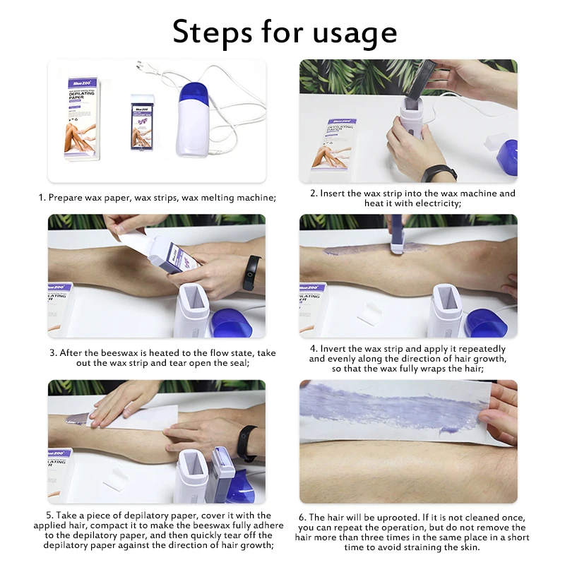 

Hair Removal Wax Cream Semi-permanent 100g Depilatory Wax Cartridge 12 Flavor Roll-On Hot Hair Removal Women And Men Skin Care