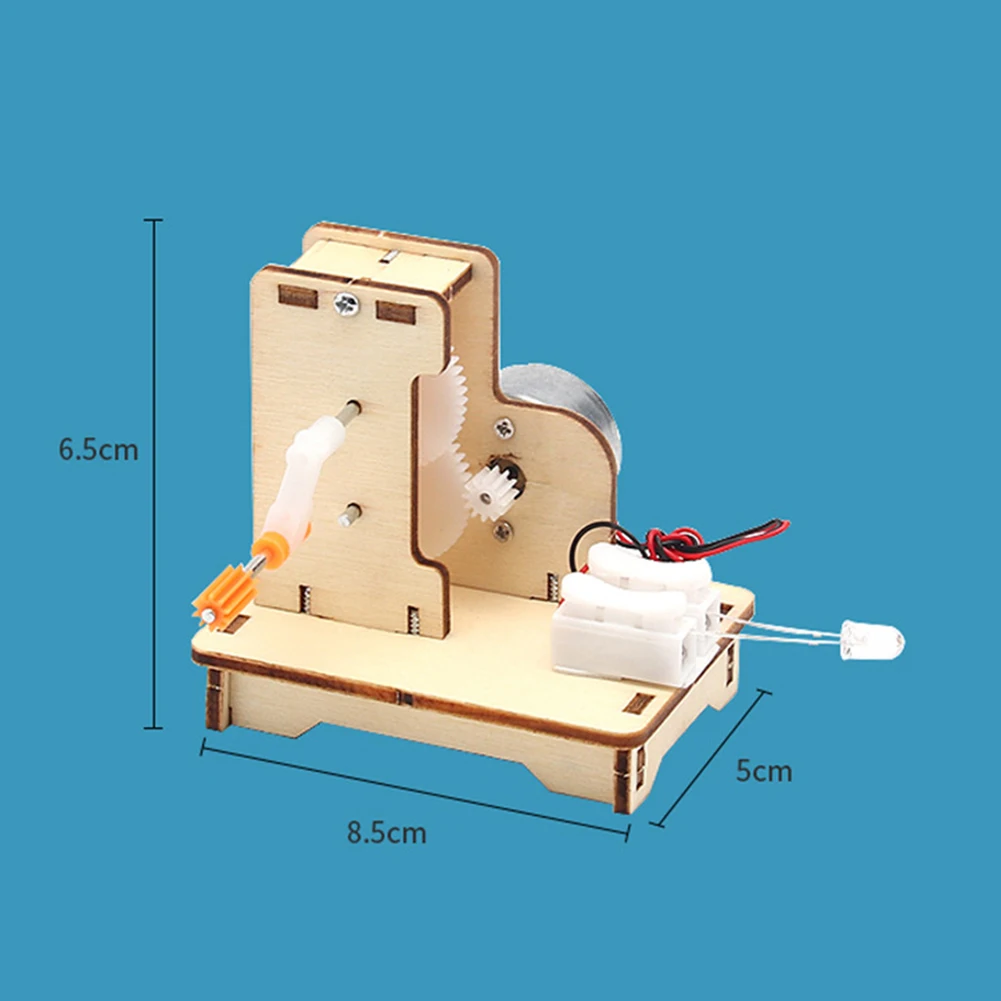 

Wooden Hand Cranked Generator Assembled Puzzles Classic Colors and Simple Durable Design Educational Early Learning Toy