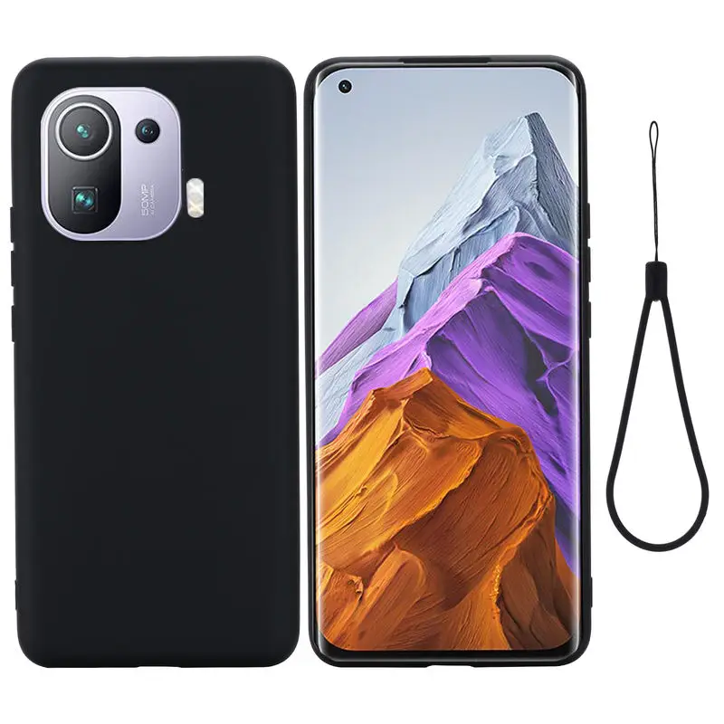 

For XiaoMi Mi 11 Pro Case Fashion With lanyard Soft Silicone Non-slip Shockproof Back Cove For XiaoMi Mi 11 Pro Phone Case 6.81