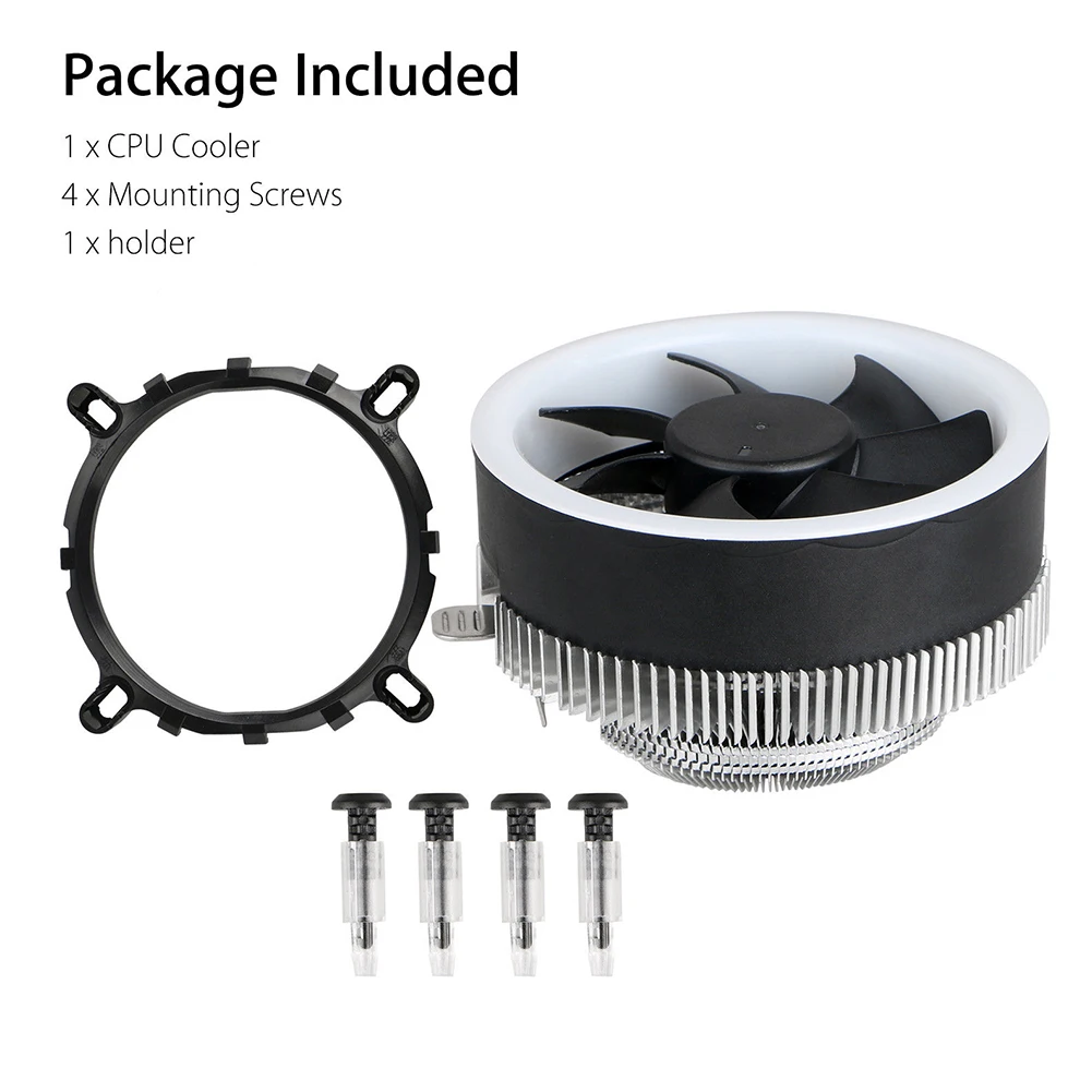 Бесшумный светодиодный цветной радиатор кулер для процессора аксессуары