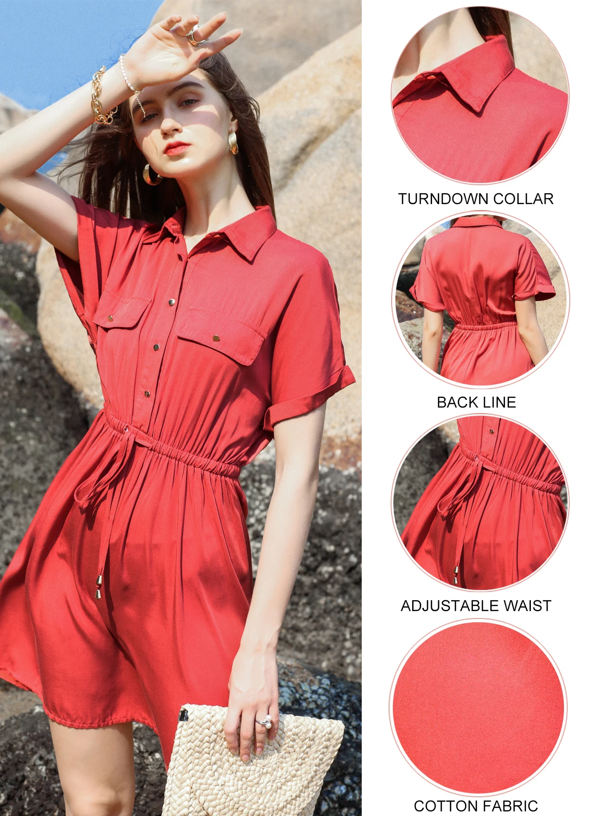 

CGYY Ladies 2021 Summer Dresses Female Belt Solid Red Knit Ruched Beach Shirt Dress Woman Bodycon Sexi Vestidos